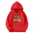 thumbnail image 1 of Boys Girls 100 Days of School Hoodie - Kids Letter Graphic Long Sleeve Preppy Back to School Sweatshirt, 1 of 4
