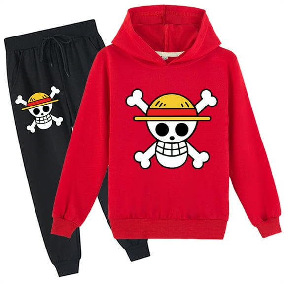 Boys Girls 2 Piece Outfits One Piece Long Sleeve Hoodies and Sweatpants Set-Teen 2 Piece Pullover Sweatshirt Hooded Suit for 8-16 Years