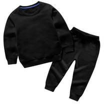 Boys Girls 2 Piece Sweatsuit Sets Kids Long Sleeve Crewneck Sweatshirt and Sweatpants Elastic Waist Jogger Pants Fall Outfits Unisex Kids 0-14T