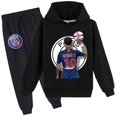 thumbnail image 1 of Boys Girls 2 Piece Tracksuit Outfits-Neymar Hoodies Graphic with Jogger Pants Sweatsuit Hooded Sets, 1 of 3