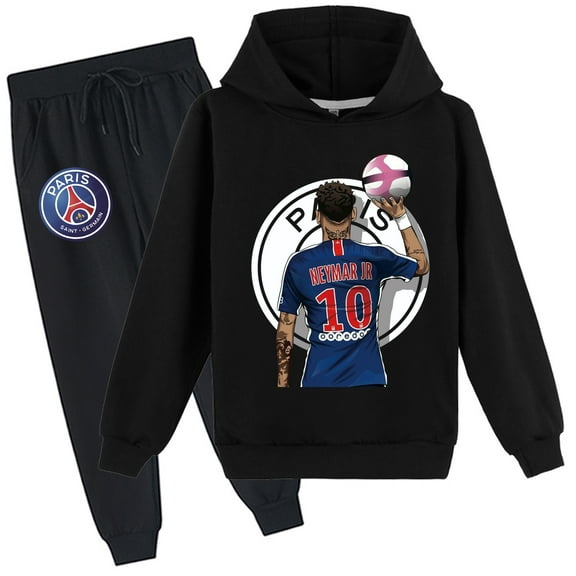 Boys Girls 2 Piece Tracksuit Outfits-Neymar Hoodies Graphic with Jogger Pants Sweatsuit Hooded Sets