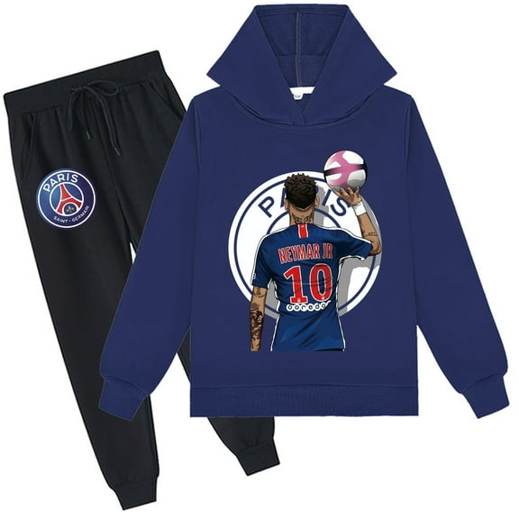 Boys Girls 2 Piece Tracksuit Outfits-Neymar Hoodies Graphic with Jogger Pants Sweatsuit Hooded Sets