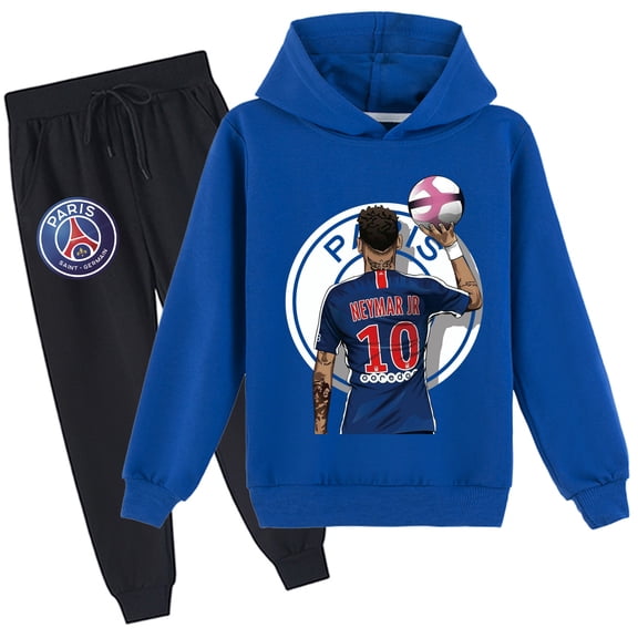 Boys Girls 2 Piece Tracksuit Outfits-Neymar Hoodies Graphic with Jogger Pants Sweatsuit Hooded Sets