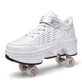 thumbnail image 1 of Boys Girls 2-in-1 Roller Skates & Sneakers Unisex Retractable Wheels Outdoor Fun & Fitness Kick Roller Shoes Children Best Gift, 1 of 12