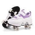 thumbnail image 1 of Boys Girls 2-in-1 Roller Skates & Sneakers Unisex Retractable Wheels Outdoor Fun & Fitness Kick Roller Shoes Children Best Gift, 1 of 12
