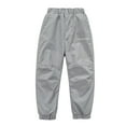 thumbnail image 1 of Boys Girls 3-Layer Snow Pants Waterproof Windproof Lined Ski Pants Kids Winter Hiking Pants for Kids,Color:Grey,Size:10-11 Years, 1 of 8