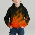 thumbnail image 1 of Boys Girls' 3D Graphic Print Cool Hoodies Long Sleeve Pullover Hoodie Sweatshirt Orange 9-10 Years, 1 of 7
