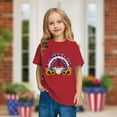 thumbnail image 1 of Boys Girls 4Th Of July Independence Day T-Shirt Summer Fashion American Flag Graphic Tees Casual Round Neck Short Sleeve Cotton Top Red 7-8 Years, 1 of 7
