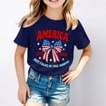 thumbnail image 1 of Boys Girls 4th of July Shirt American Flag T-Shirts for Kids Patriotic Tee Tops Independence Day Outfit Summer Short Sleeve(Navy,10-11 Years), 1 of 3