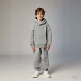 thumbnail image 1 of Boys Girls Active Sweatsuit 2 Piece Long Sleeve Grey Hoodie Sweatshirt and Active Jogger Pants Fall Winter Clothes Size 8-9 Years Girls Clothes Boys Girls Fashion, 1 of 4