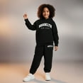 thumbnail image 1 of Boys Girls Active Sweatsuit 2 Piece Long Sleeve Letter Print Pullover Hoodie Sweatpants Set Fall Winter Clothes Toddler 5-6 Years Boys Clothes Boys Girls Fashion, 1 of 3