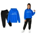 thumbnail image 1 of Boys Girls Active Sweatsuit 2 Piece Long Sleeve Printed Tracksuit Hoodie Sweatpants Winter Clothes Girls Clothing Size 18-24 Months Boys Girls Fashion, 1 of 4