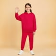 thumbnail image 1 of Boys Girls Active Sweatsuit 2 Piece Long Sleeve Red Pullover Hoodie Sweatpants Set Fall Winter Clothes Boy Clothes 6-7 Years, 1 of 4