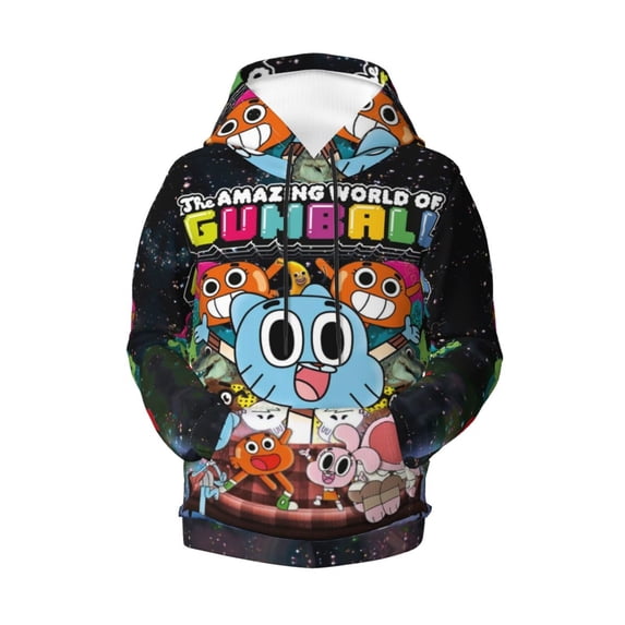 Boys Girls Amazing World of Gum-bal Pullover Hoodies 3D Print Novelty Colorful Kids Hoodie Sweatshirts with Pocket