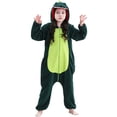 thumbnail image 1 of Boys Girls Animal Hooded Romper Kids Fleece Halloween Cosplay Pajamas Dinosaur Costumes for Fall Winter 3-12Years, 1 of 5