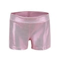 thumbnail image 1 of Boys & Girls Athletic Shorts 2-7 Years Toddlers Kids Trendy Shiny Solid High Waisted Slim-Fit Stretchy Pull On Ballet Dance Workout Short, 1 of 3