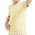 thumbnail image 1 of Boys Girls Athletic T Shirts Kids Summer Crewneck Short Sleeve Fashion Colorblock Workout Tops Tees 5-15 Years, 1 of 5
