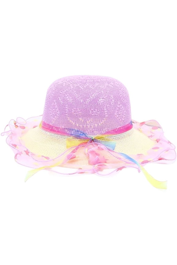 Boys Girls Baby Hat Sunflower And Bow Decoration Lightweight Breathable Brim Summer Beach Hat For Outdoor Play Travel Sun Hat