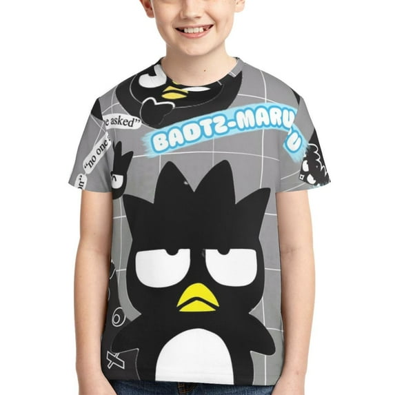 Boys Girls Badtz Maru Shirt Graphic T-Shirt Crewneck Short Sleeve 3d Colorful Tops Tees
