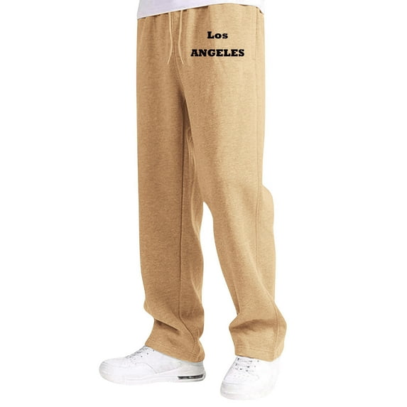 Boys Girls Baggy Sweatpants - Lightweight Straight Leg Athletic Pants with Pockets & Bow Knot, Comfortable Casual Sportswear for Kids 4-13 Years(Khaki,6-7Years)