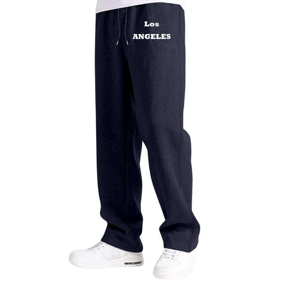 Boys Girls Baggy Sweatpants - Lightweight Straight Leg Athletic Pants with Pockets & Bow Knot, Comfortable Casual Sportswear for Kids 4-13 Years(Navy,4-5Years)