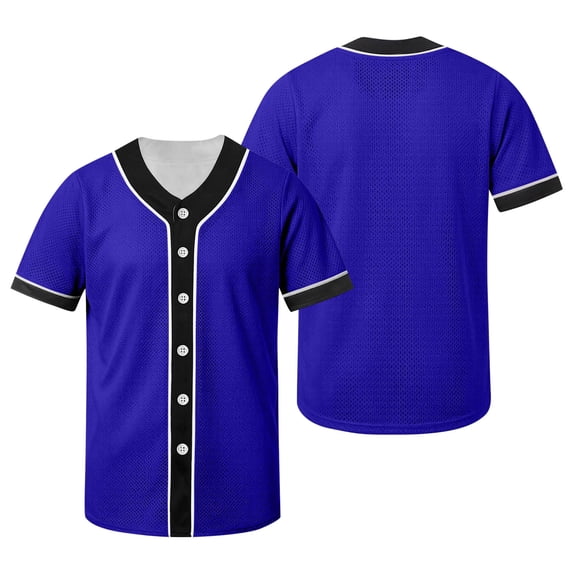 Boys Girls Baseball Jersey Short Sleeve Shirt V Neck Tops Button Down Tee Shirts Sports Clothes 0-12 Years Blue-A