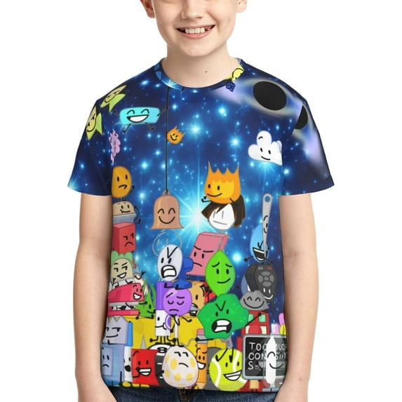Boys Girls Battle for Dream Island Bfdi 3D Graphic T-Shirts Short Sleeve Tees Shirt for Kids