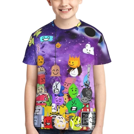 Boys Girls Battle for Dream Island Bfdi 3D Graphic T-Shirts Short Sleeve Tees Shirt for Kids
