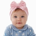 thumbnail image 1 of Boys Girls Beanies Baby Girls Turban Hats With Bow Newborn Caps Bonnets Headwraps Kids Knitted Beanie for Baby Boys,One Size,A33-Pink, 1 of 4