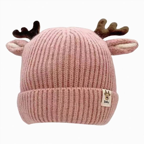 Boys Girls Beanies Winter Hat Cute Knitted Hat Warm Cap For Boys Girls Kids Knitted Beanie for Baby Boys,0-24 Months,A87-Pink