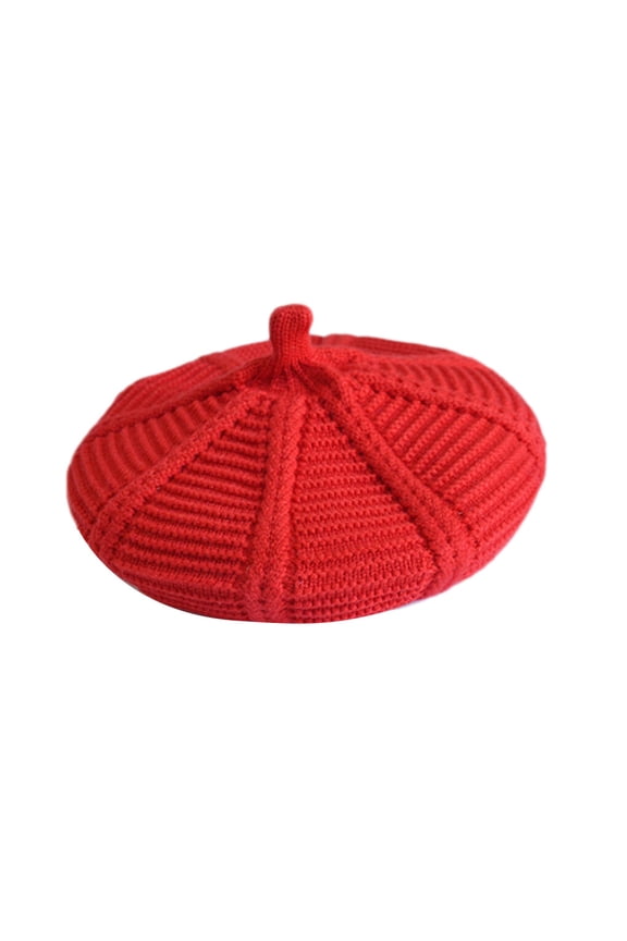 Boys Girls Beret Hat Winter Warm Keeping Knitted Children Cap Solid Color Kids Painter Hat Headwear