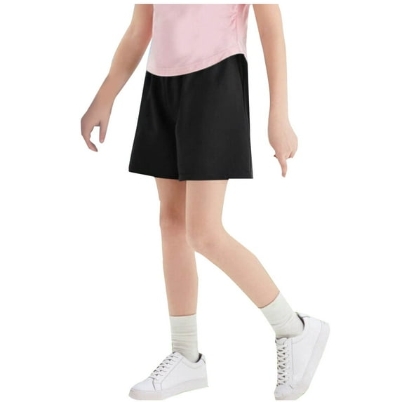 Boys Girls Bermuda Shorts Summer Casual Elastic Waist Knee Length Beach Short Workout Running Shorts for 5-16 Years