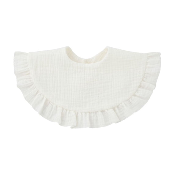 Boys Girls Bib Delicate Lace Detailing Gentle Water Absorbent Cloth Toddlers Bib Clothes