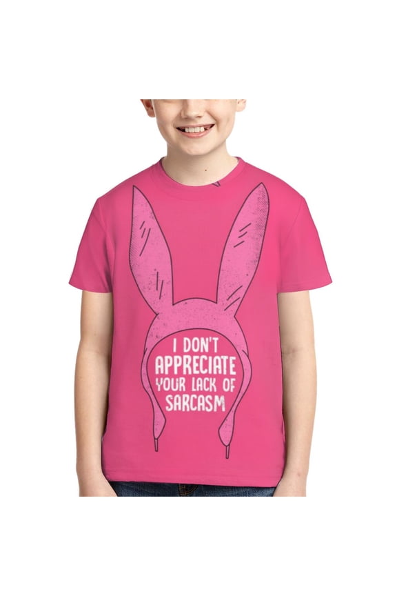 Boys Girls Bob's Burgers Louise T-Shirts 3D Printed Novelty Short Sleeve Shirts Kids Youth Game Cartoon Tee Shirts Summer Tops