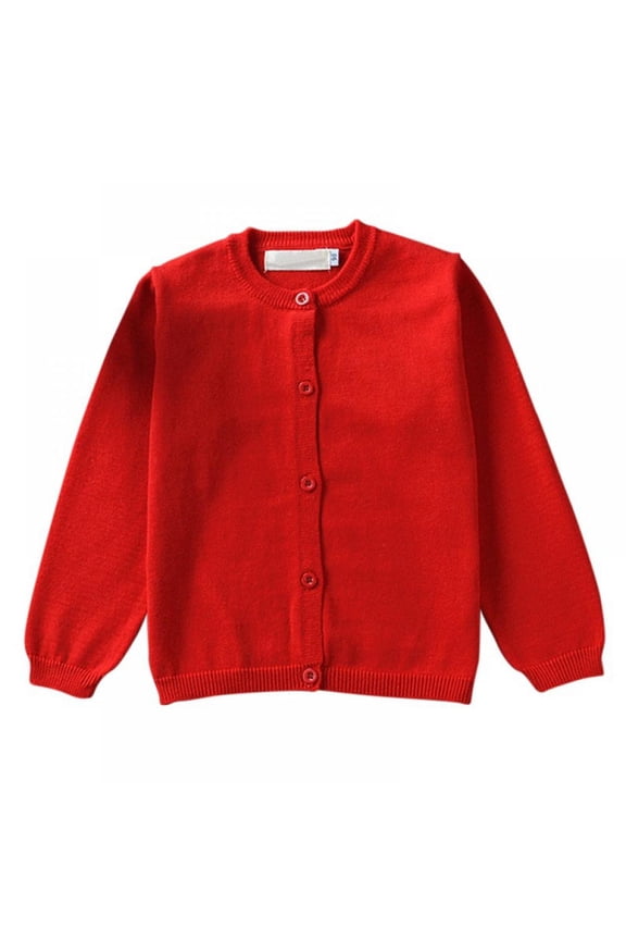 Boys Girls Candy Color Knitted Cardigan Sweater Kids Summer Spring Autumn Winter Cotton Outer wear