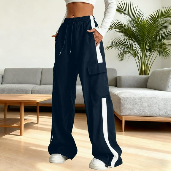 Boys Girls Cargo Pants Boys Navy Pants Elastic Waist Tween Multi Pocket Casual Outdoor Trousers Boys School Uniform Pants 11-12 Years