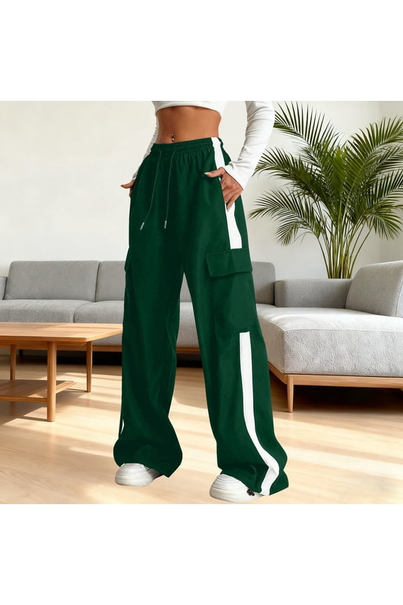 Boys Girls Cargo Pants Girls Green Pants Elastic Waist Cargo Pant Kids Multi Pocket Outdoor Lightweight Uniform Pants Uniform Pants 9-10 Years