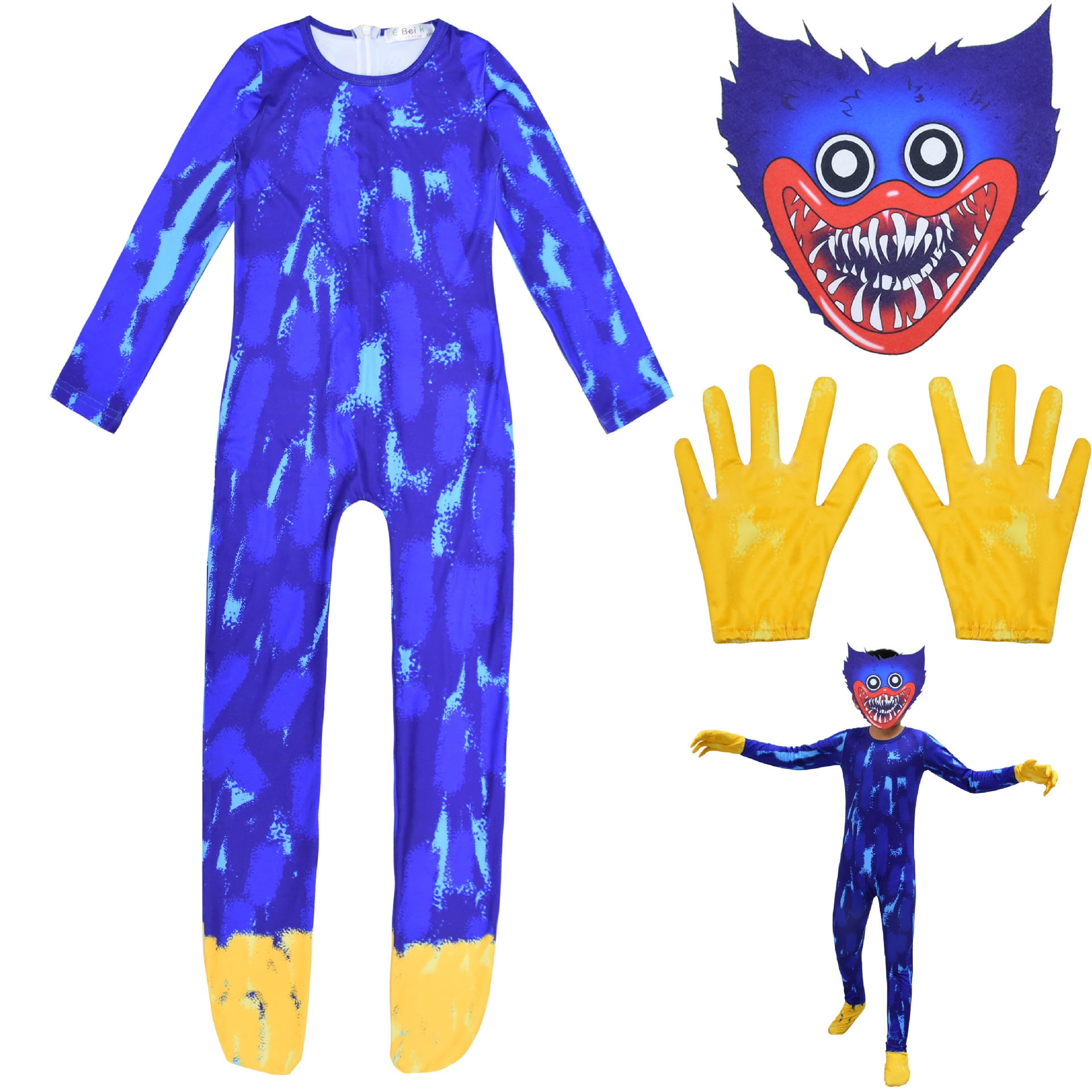 Boys Girls Cartoon Halloween Costume Onesie Cosplay Game Party Bodysuit