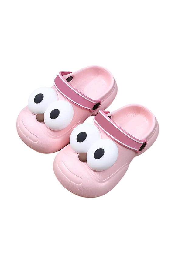 Boys & Girls Cartoon Sandals , Kids' Lightweight -On Slippers, Breathable Soft Sole Sandals for Beach & Pool
