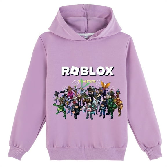 Boys Girls Casual Long Sleeve Hooded Roblox Hoodies Loose Pullover Sweatshirts for 8-16 Years