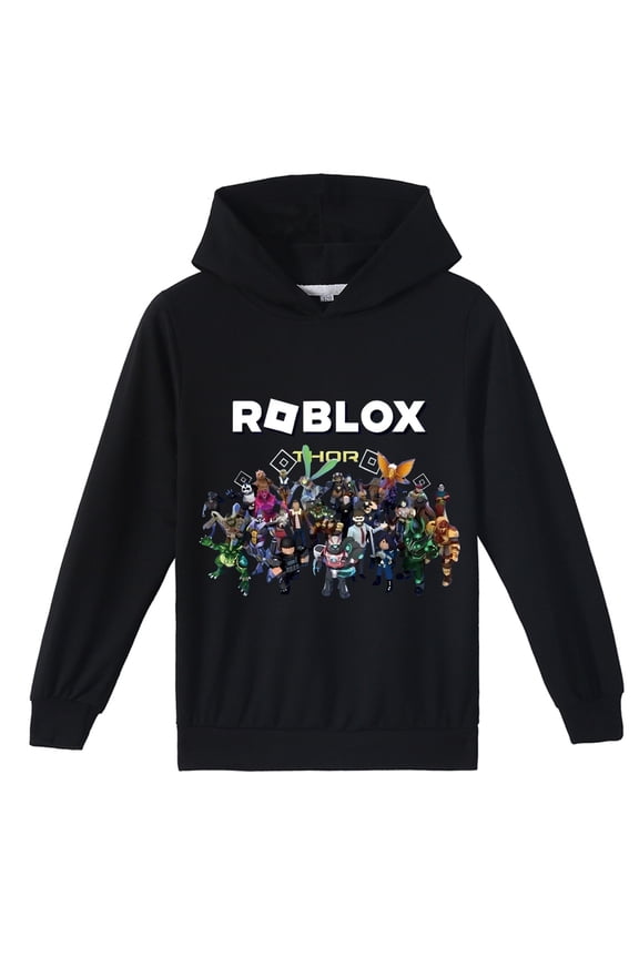 Boys Girls Casual Long Sleeve Hooded Roblox Hoodies Loose Pullover Sweatshirts for 8-16 Years