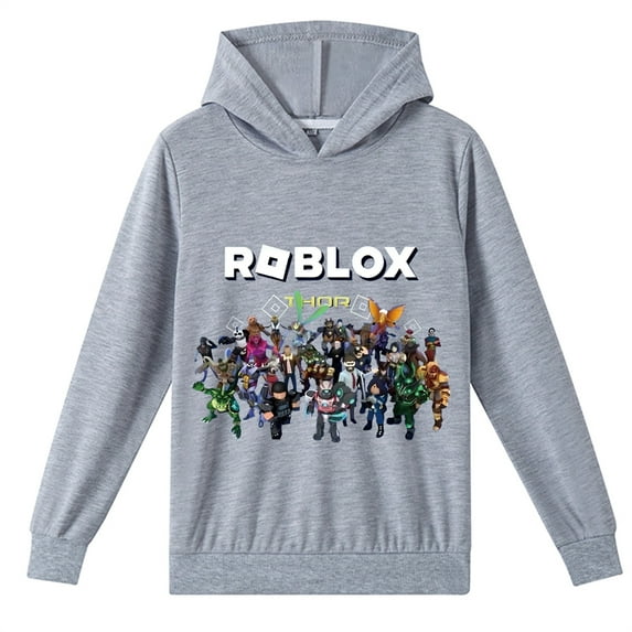 Boys Girls Casual Long Sleeve Hooded Roblox Hoodies Loose Pullover Sweatshirts for 8-16 Years