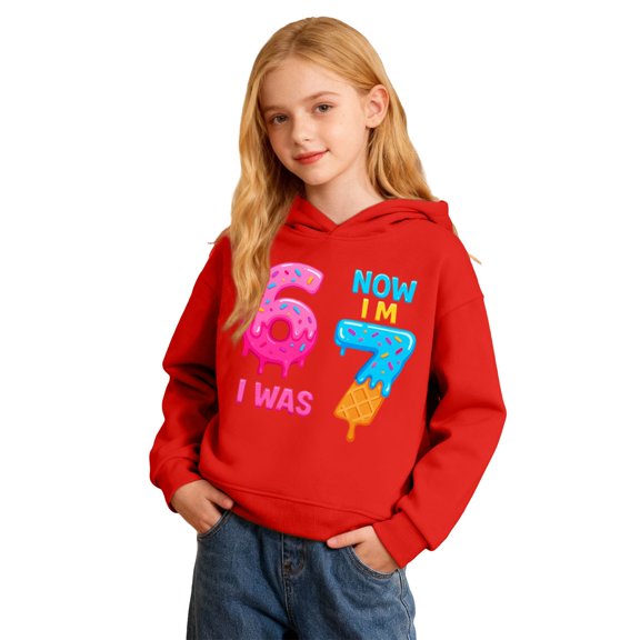 Boys Girls Casual Printed Hoodie Kids Unisex Front Graphic Pull Over Sweatshirt Clothes
