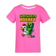 thumbnail image 1 of Boys Girls Chicken Jockeys Game Anime Cartoon Graphics Printed Costume Casual Fashion Soft T-Shirts Summer Short Sleeve Shirt Kids Breathable Tops Cotton Tees Clothes Children Birthday Gift 4-13, 1 of 2