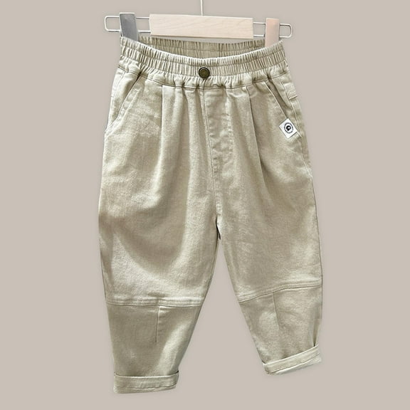 Boys And Girls Childrens Casual Loose Sports Long Sweatpants with Multi Pockets Trendy Drawstring Jogger Pants Lightweight Baggy Sweatpants For 3-13Years