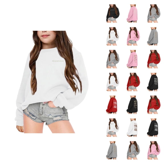 Boys Girls Christian Sweatshirts Crewneck Long Sleeve Bible Verse Graphic Sweatshirt Kids Pullover Tops