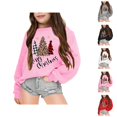 thumbnail image 1 of Boys Girls Christmas Sweatshirt Long Sleeve Crewneck Casual Merry Christmas Graphic Sweatshirts Kids Pullover Tops 3-10 Years, 1 of 6