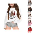 thumbnail image 1 of Boys Girls Christmas Sweatshirt Long Sleeve Crewneck Casual Merry Christmas Graphic Sweatshirts Kids Pullover Tops 3-10 Years, 1 of 6