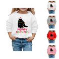 thumbnail image 1 of Boys Girls Christmas Sweatshirt Long Sleeve Crewneck Cute Funny Black Cat Graphic Sweatshirts Kids Pullover Tops 3-10 Years, 1 of 5