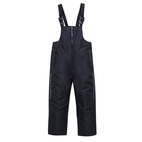 Boys Girls Classic Snow Bib Ski Snowsuit Winter Pants Overalls Waterproof Windproof Outdoor Unisex Rain Bib Black 2T